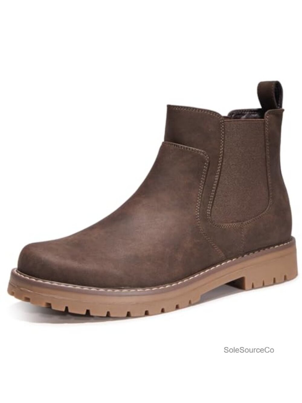 Men's Chelsea Boots Faux Leather Slip On Ankle Business Dress Shoes